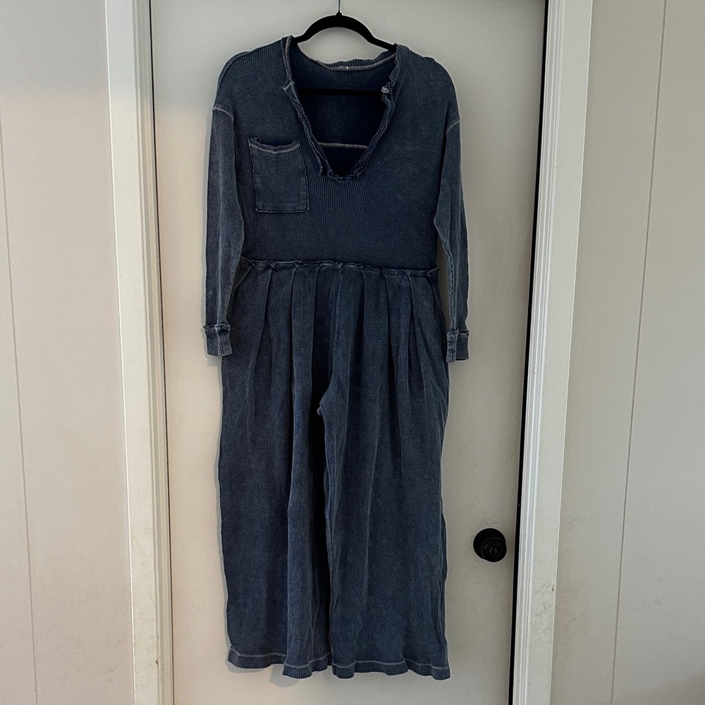 Free People Blue Jumpsuit Sz S